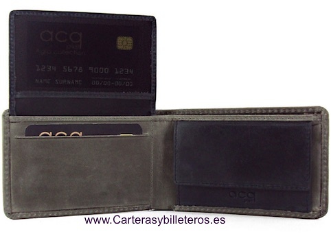 MINI MEN'S WALLET IN VERY COMPLETE LEATHER 
