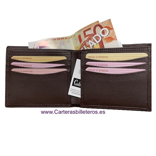 NAPA LEATHER WALLET CARD ULTRA-THIN FROM UBRIQUE (SPAIN) BRAN CUBILO 