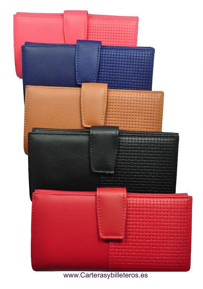 NAPA LEATHER WOMAN WALLET BIG CARD - 5 colors- 
