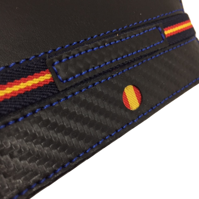 NAPALUX LEATHER WALLET CARD HOLDER WITH PURSE AND SPAIN FLAG 8 CARDS 