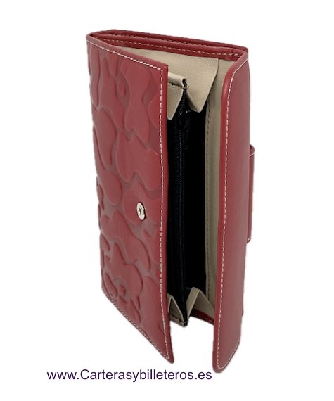 PAOLA DOMINGUÍN WOMEN'S WALLET IN LEATHER FROM UBRIQUE WITH LARGE CARD HOLDER AND COIN PURSE 