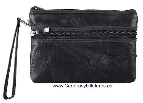 PATHWORK LEATHER PURSE WITH DOUBLE HANDLE FOR HAND 