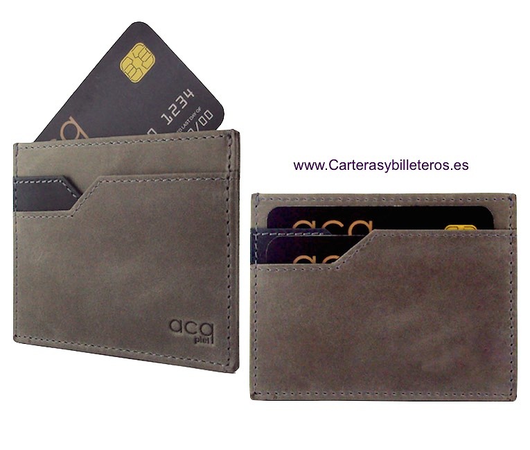 PEARL GRAY SUPERFINE LUXURY LEATHER CARD HOLDER WITH WALLET 