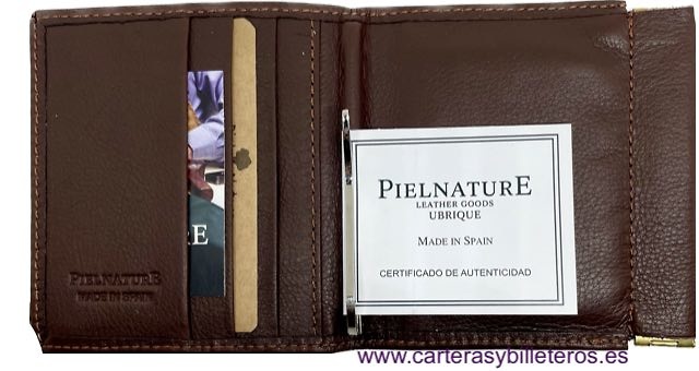 PIELNATURE WALLET WITH CLIP FOR BANKNOTES WITH PURSE 