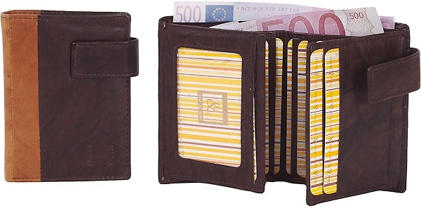 PORTFOLIO MAN WITH LEATHER BUSINESS CARD HOLDER 