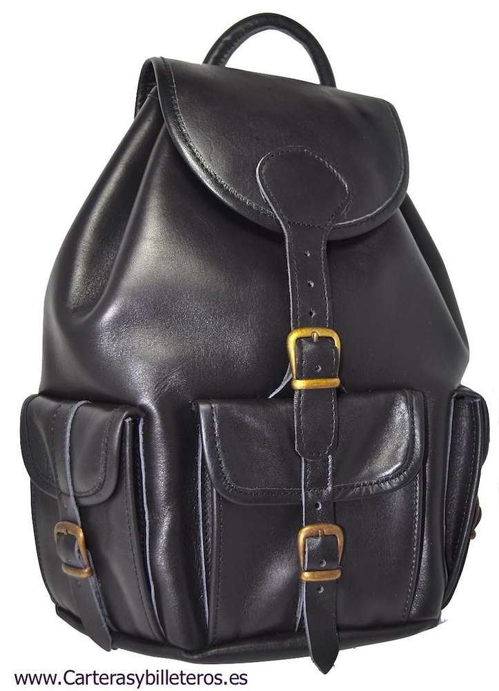 PREMIERE LEATHER BACKPACK WITH FOUR POCKETS SIZE BIG 