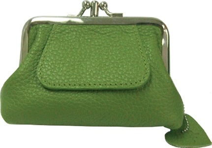 PURSE TRIPLE NOZZLE HIGH QUALITY WITH FLIP LEATHER METAL 