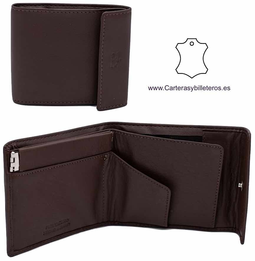PURSE WALLET WITH LEATHER CLOSURE 