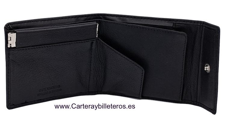 PURSE WALLET WITH LEATHER CLOSURE 