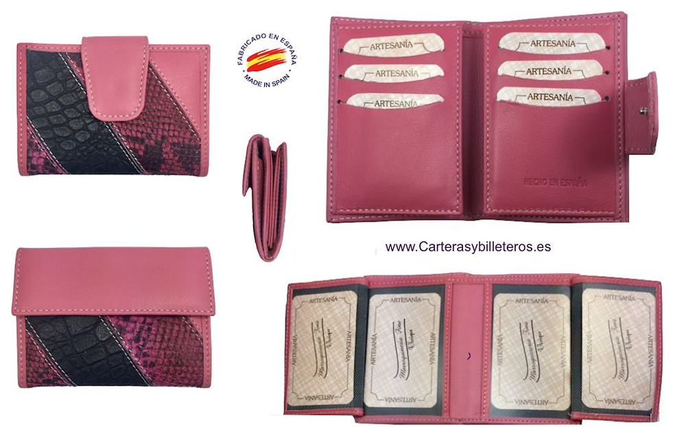 SMALL AND COMPLETE WOMEN'S WALLET IN SNAKE LEATHER + COLORS 