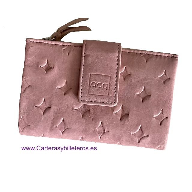 SMALL LEATHER WOMAN WALLET DIAMOND COLLECTION 