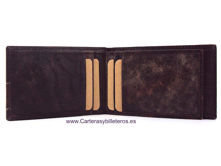 SMALL MAN'S LEATHER WALLET WITH WALLET CARD HOLDER 