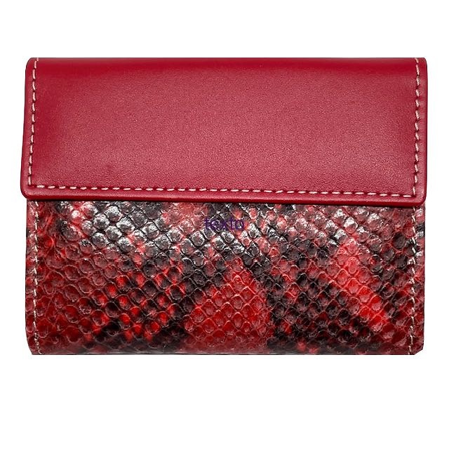 SMALL WOMEN'S WALLET IN UBRIQUE LEATHER WITH HIGH QUALITY SNAKE FINISH + COLORS 