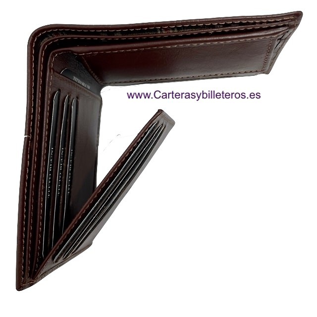 TITTO BLUNI MAN'S WALLET IN LEATHER WITH PURSE AND CARD HOLDER 