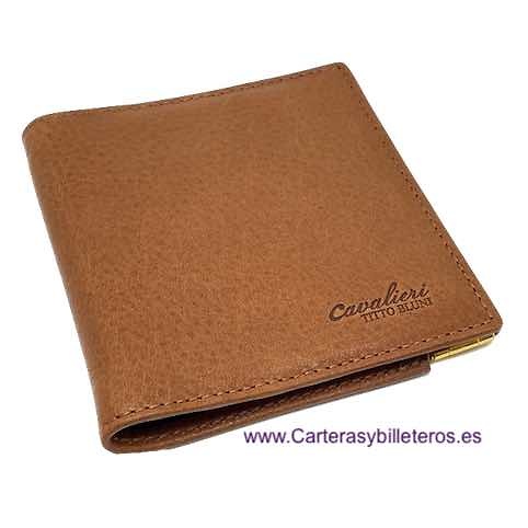 TITTO BLUNI WALLET WITH CLIP FOR BANKNOTES WITH PURSE LEATHER 