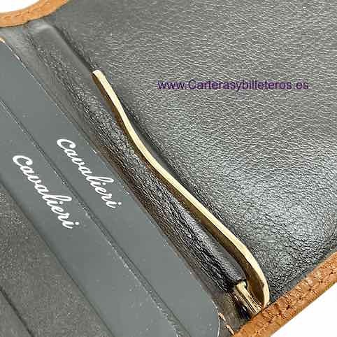 TITTO BLUNI WALLET WITH CLIP FOR BANKNOTES WITH PURSE LEATHER 