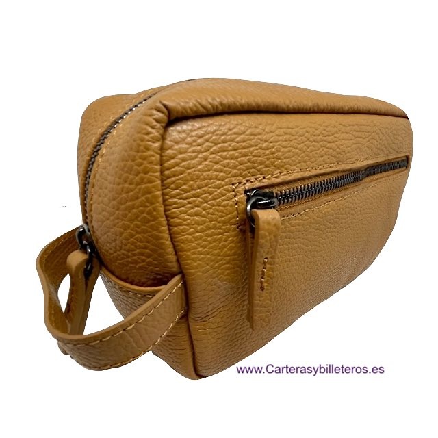 TOILET BAG LEATHER LARGE FOR MAN 
