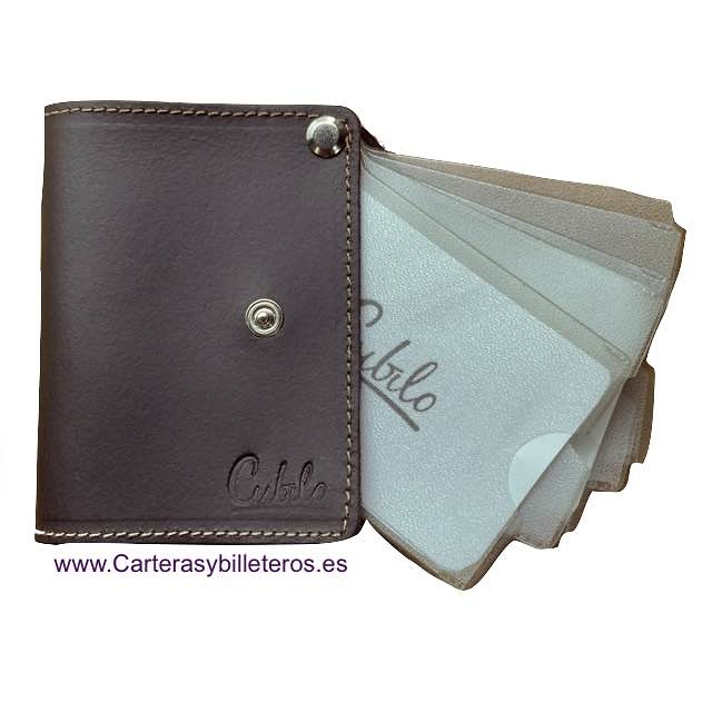 UBRIQUE LEATHER CARD HOLDER BRAND CUBILO MODEL DECK WITH SPARE INCLUDED 