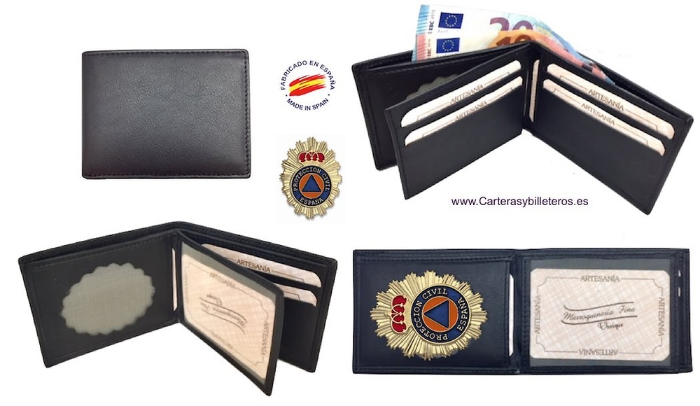 UBRIQUE LEATHER CIVIL PROTECTION WALLET HOLDER WITH WALLET 