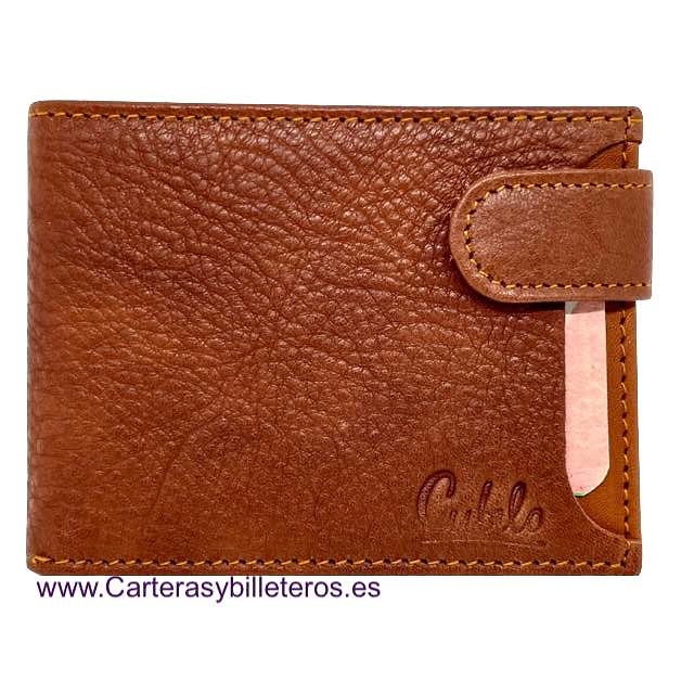 UBRIQUE LEATHER MEN'S WALLET WITH EASY ACCESS OUTSIDE POCKET 
