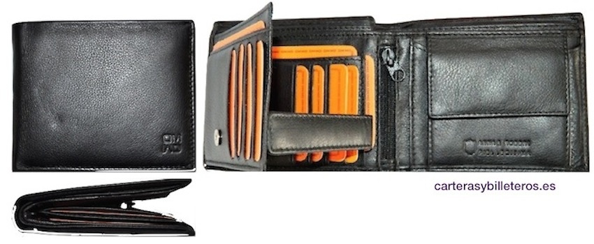 WALLET AND PURSE OF MAN IN LEATHER NAPA LUX 