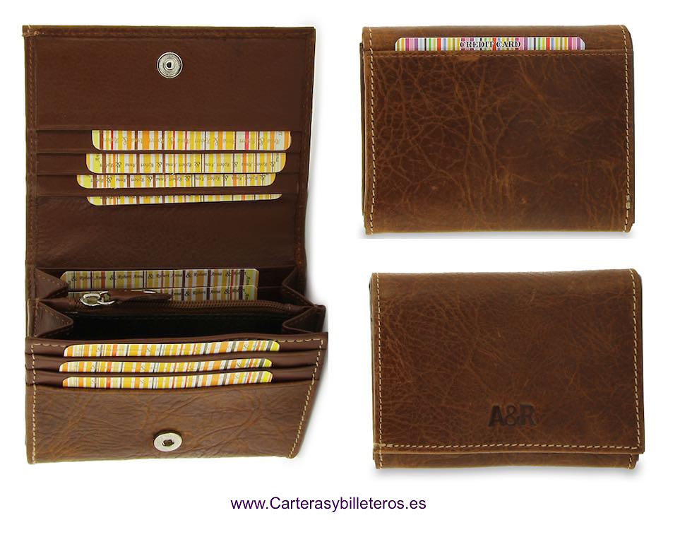 WALLET CARDFOLDER LEATHER WITH PURSE LEATHER FINISHING MAMMOTH 