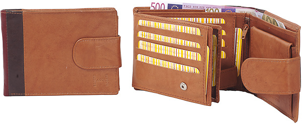 WALLET FOR MAN MADE LEATHER EXTERIOR LOCKING 