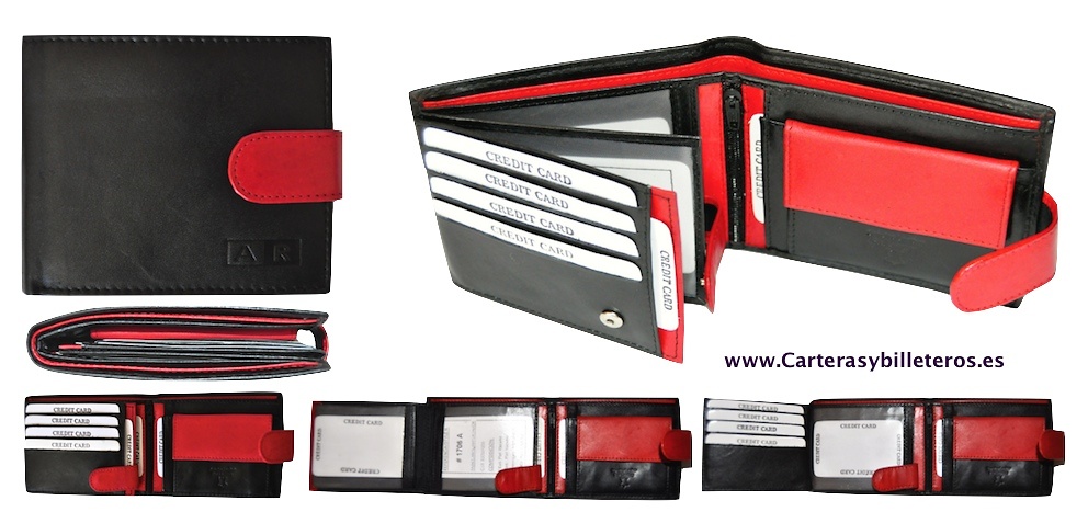 WALLET FOR MAN WITH CLOSURE EXTERIOR 