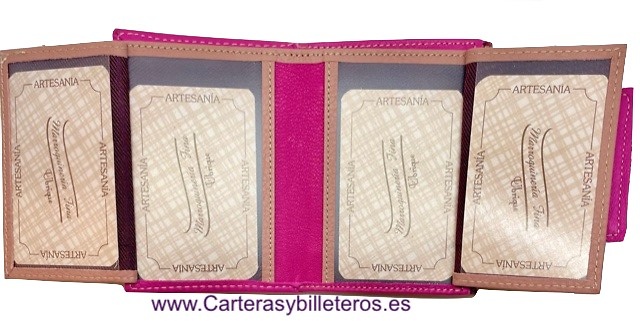 WALLET FOR WOMAN MADE IN LEATHER OF BEEF AND SNAKE SMALL 