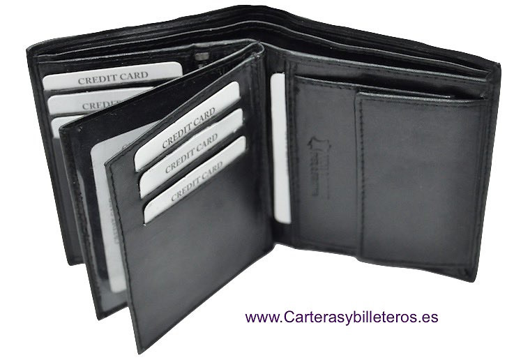 WALLET IN LEATHER FOR MAN WITH HOLDER AND ATTACHE 