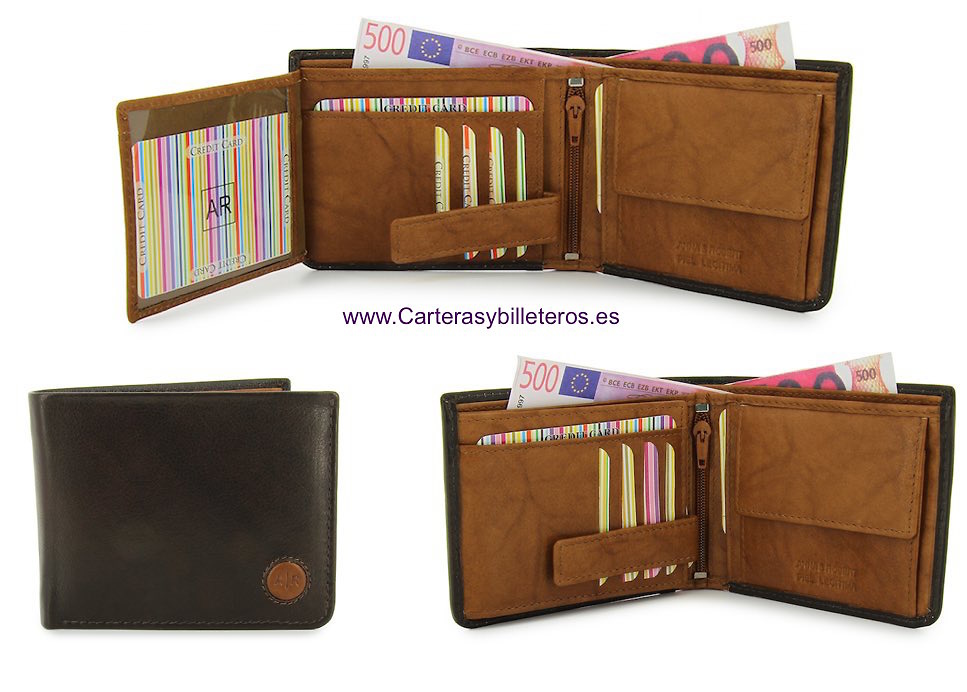 WALLET LEATHER WALLET CARD TWO TONE STUCO 