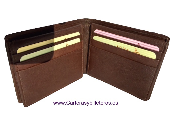WALLET MAN FOR 19 CREDIT CARDS MADE IN LEATHER 