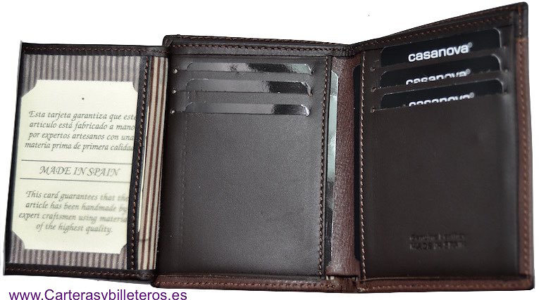 WALLET MAN WITH CARD IN TWO KINDS OF CALSKIN LEATHER 