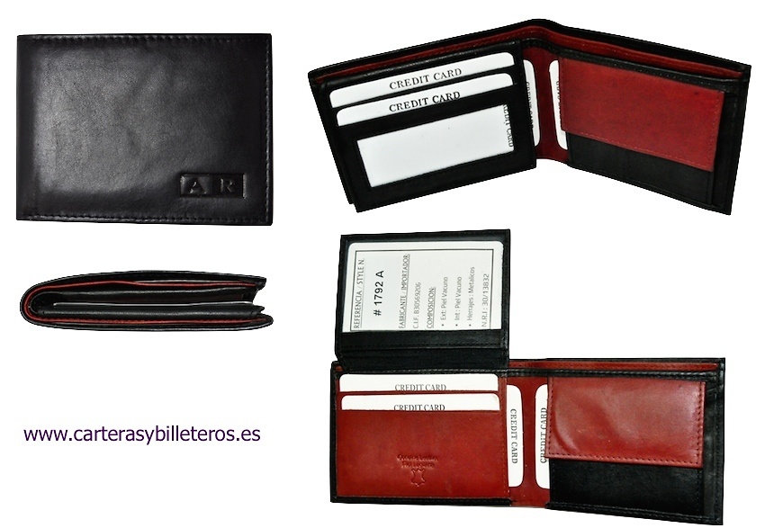 WALLET OF LEATHER SMALL FOR MAN WITH PURSE AND WALLET 