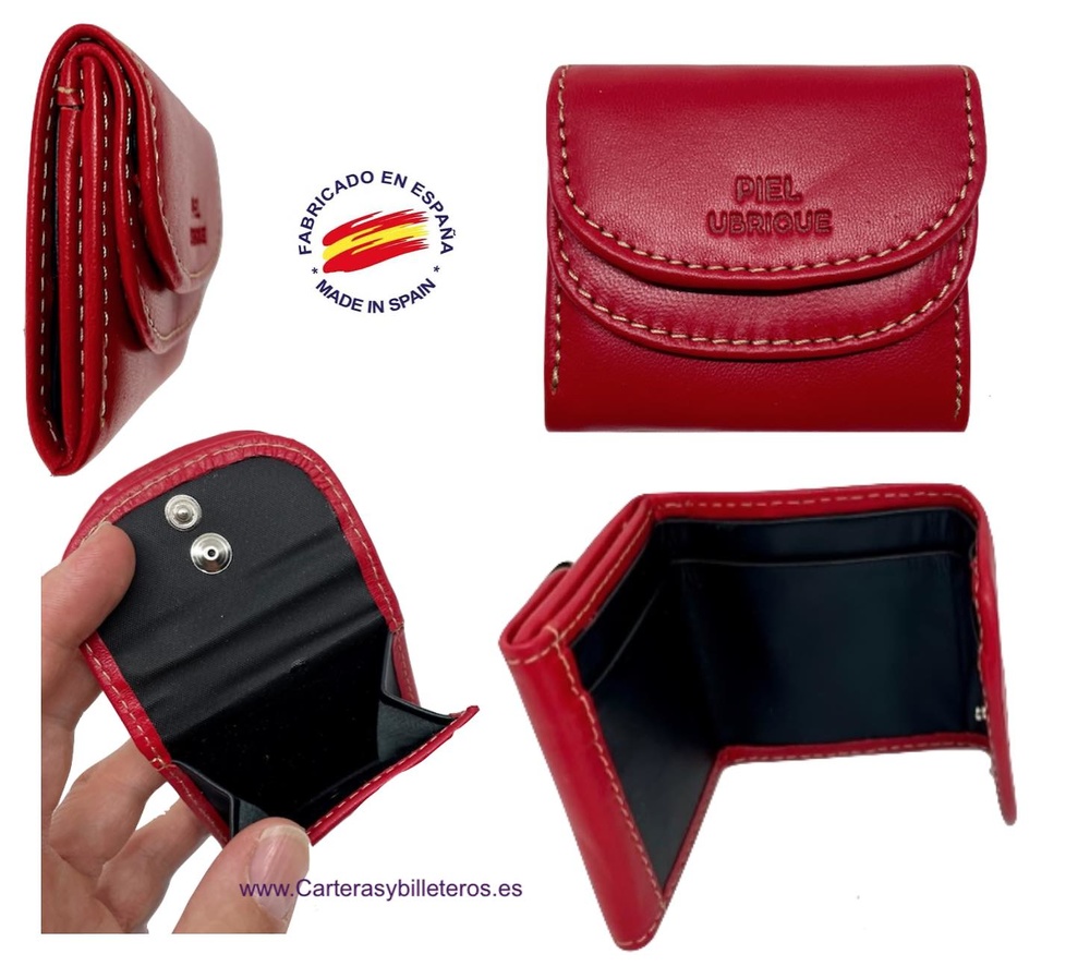 Mini leather purse with wallet 