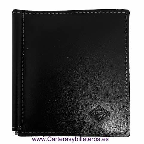 WALLET OF SKIN WITH WALLET PER NOZZLE PRESSURE AND CLIP FOR NOTES -Recommended- 