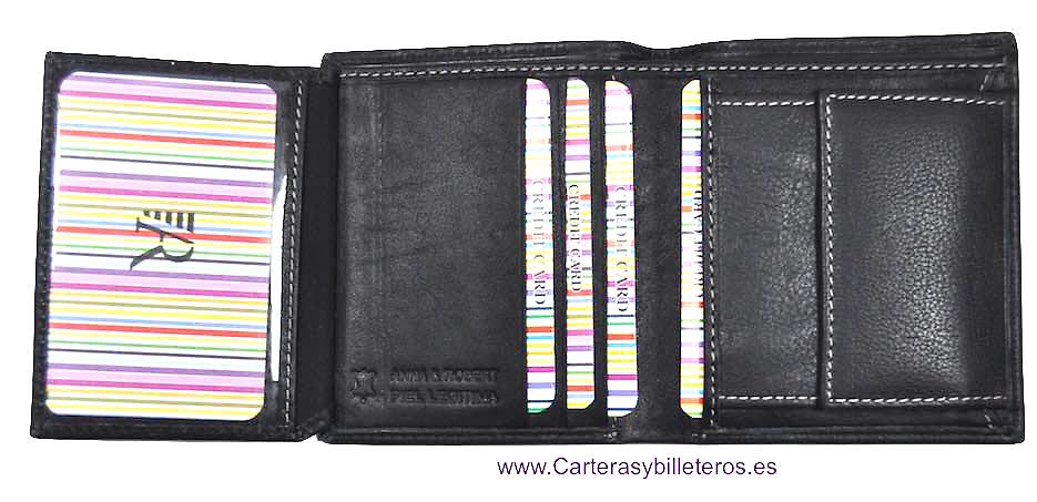 WALLET PORTFOLIO FOR MAN IN LEATHER OF HIGH QUALITY BEEF 