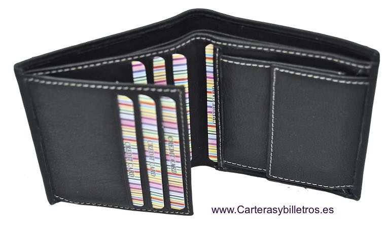 WALLET PORTFOLIO FOR MAN IN LEATHER OF HIGH QUALITY BEEF 