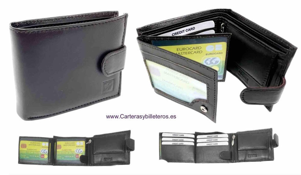 WALLET TYPE AMERICAN OF MAN OF NAPA LEATHER 