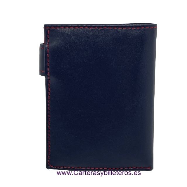 WALLET WALLET WALLET IN LEATHER WITH EXTERNAL QUICK-ACCESS POCKET AND FASTENER 