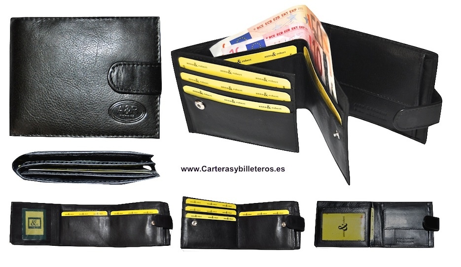 PORTFOLIO WITH HIDDEN WALLET WITH LEATHER WALLET SIZE SMALL 
