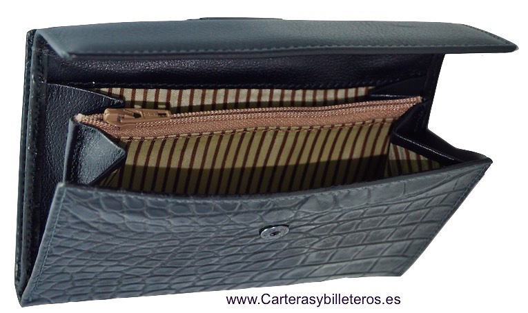 WALLET WOMAN IN QUALITY LEATHER MADE IN SPAIN 
