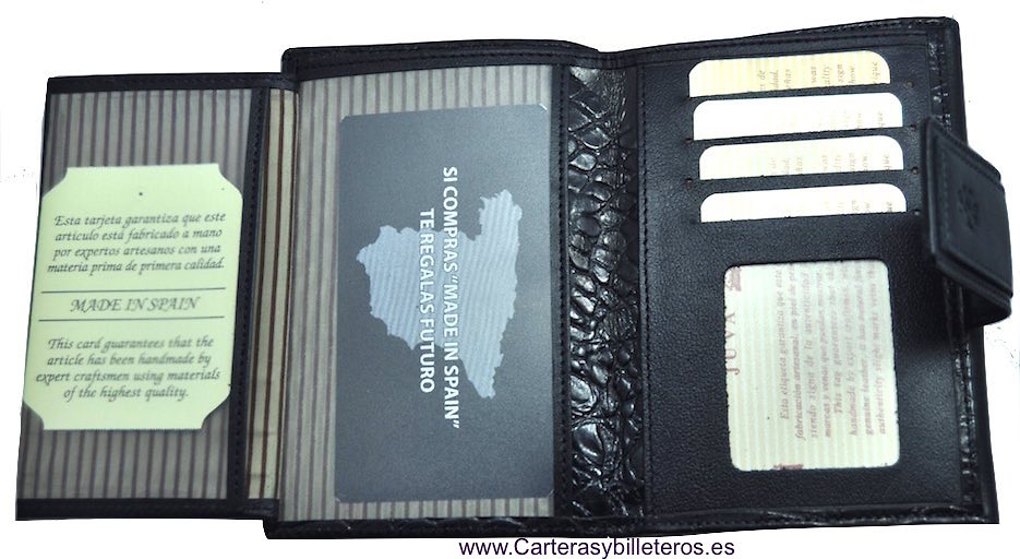 WALLET WOMAN IN QUALITY LEATHER MADE IN SPAIN 