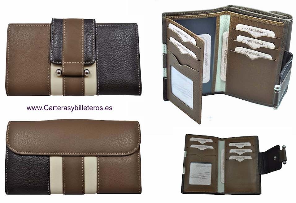 WALLET WOMEN'S WITH A LEATHER BOW MADE IN SPAIN 