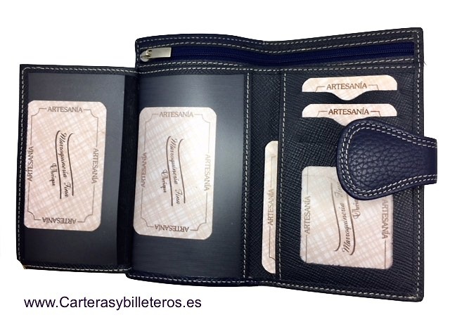 WOMEN'S BIG LEATHER WALLET WITH BEARS 