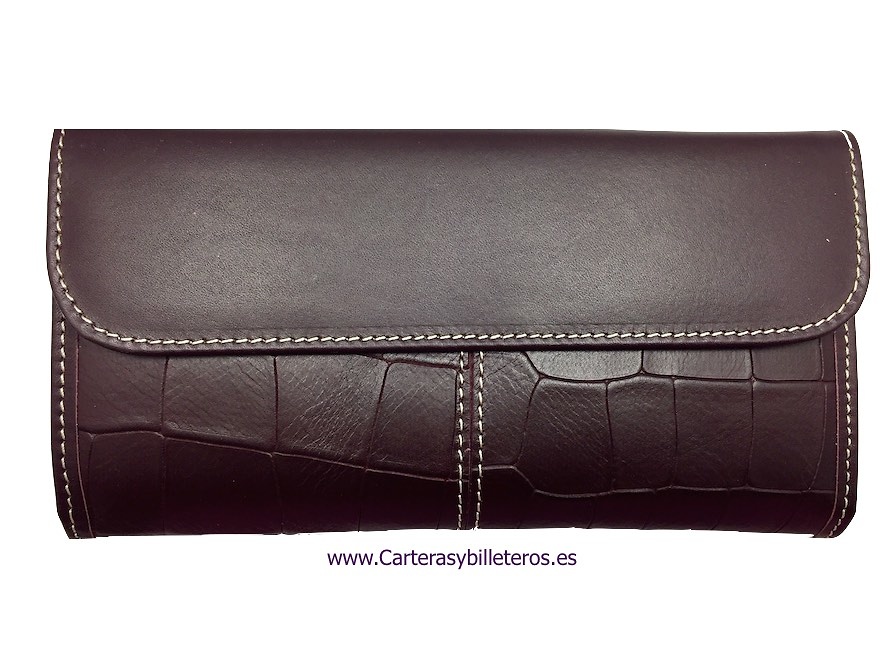 WOMEN'S BLACK COCO LEATHER WALLET MADE IN SPAIN MEDIUM - 2 COLORS - 