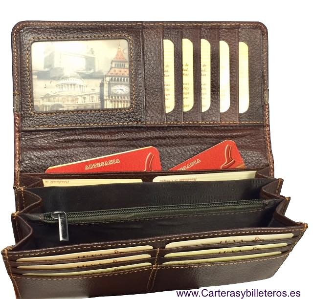 WOMEN'S LARGE LEATHER WALLET AND PURSE 
