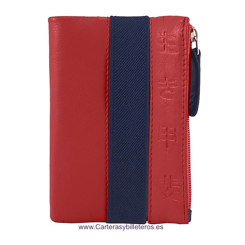 WOMEN'S SMALL ELASTIC-CLOSURE WALLET WITH BILLFOLD AND CARD HOLDER 10 