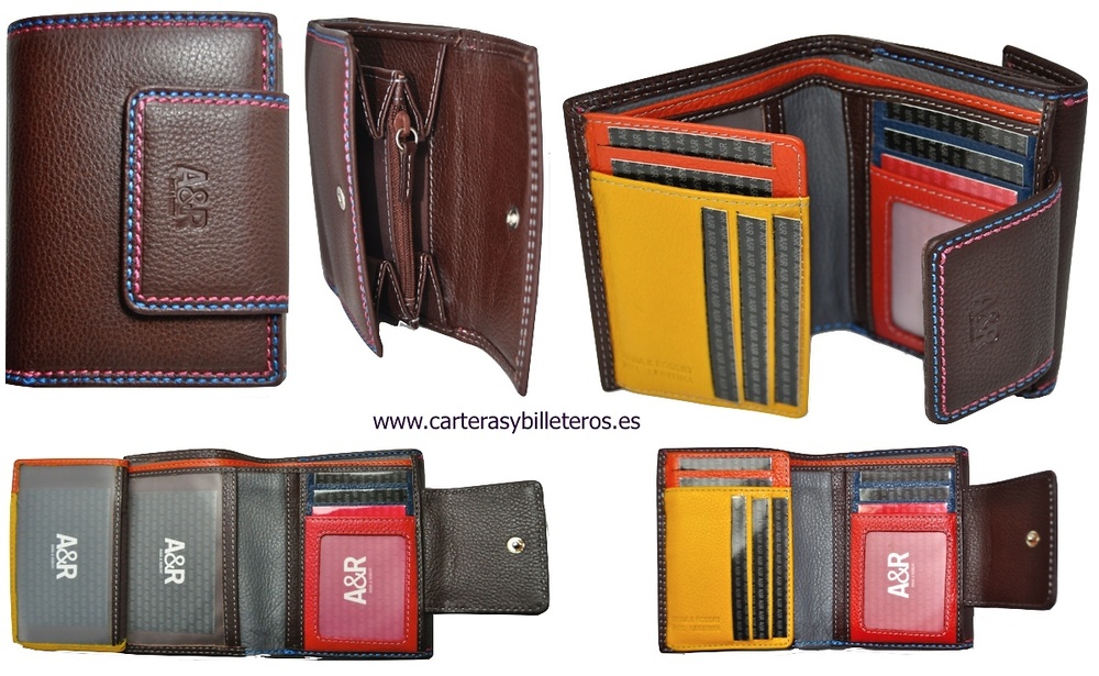 WOMEN'S WALLET PURSE MADE IN HIGH QUALITY LEATHER 
