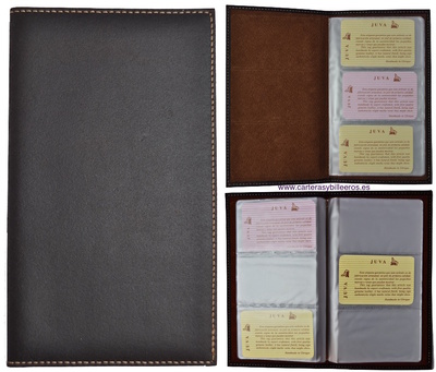 TARJETERO DE MESA DE PIEL PARA 60 TARJETAS DE VISITA